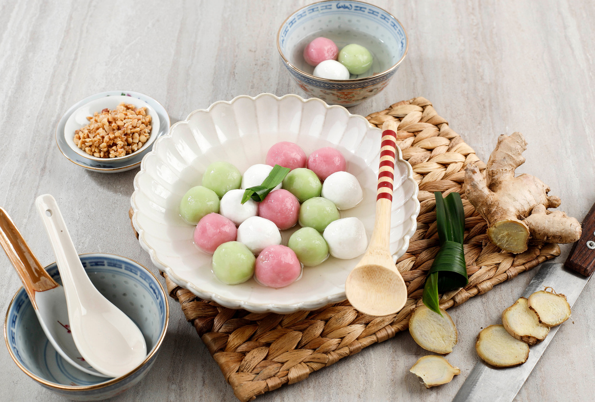 Wedang Ronde Jahe, Glutinous Rice Balls with Ginger and Palm Sug