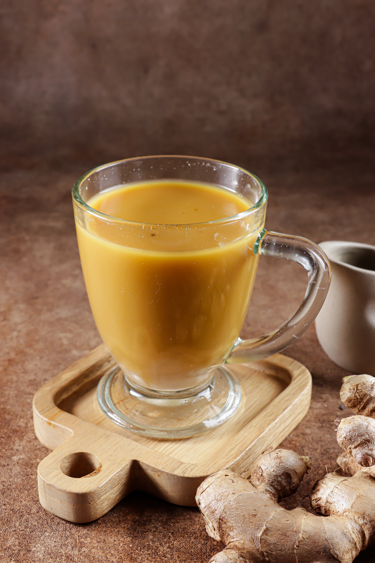 Wedang Bandrek Susu is a traditional drink from West Java, Indonesia, made from ginger, brown sugar, spices and milk.